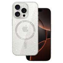 Glitter Magsafe dėklas skirtas Iphone 16 Pro Max transparent