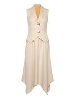 STINE GOYA - 2347 Matte Sheer Tailoring, Tailore - Iki kelių ir midi suknelės - Balta