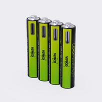 Verico LoopEnergy 4 pakuočių AAA įkraunamos baterijos, įkraunamos per USB-C