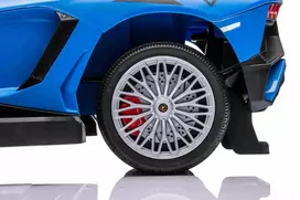 Ramiz Vaikiškas Lamborghini Aventador SV elektrinis triratukas su garsais ir LED šviesomis, iki 30 kg, juodas