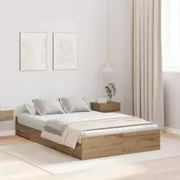 Lova su daiktų laikymo vieta Amatininkų ąžuolas 120 x 200 cm