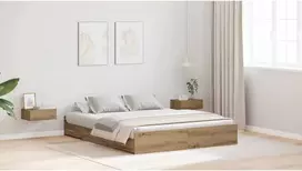 Lova su daiktų laikymo vieta Amatininkų ąžuolas 140 x 190 cm