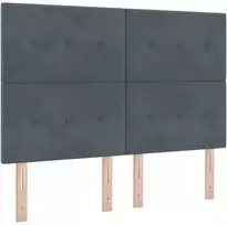 LED Čiužinio Lova Tamsiai pilka 140 x 190 cm Aksomas
