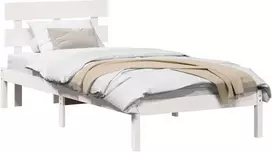 Lovos rėmas Balta 80 x 200 cm Pušies medienos masyvas