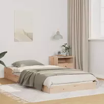 Lova Lovos rėmas Natūrali 90 x 220 cm Kietos pušies mediena