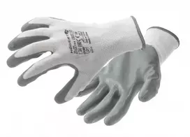 GLAN nitrile-coated protective pirštinės baltas/light pilka 10