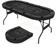 Promotions Sulankstomas pokerio stalas, 182x82x75 cm, mėlynas