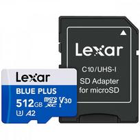 Atminties kortelė Karta Lexar Mėlyna Plus Micro SDXC 512GB Class 10 UHS-I/U3 A2 V30 (LMSBLPL512G-BNANG)