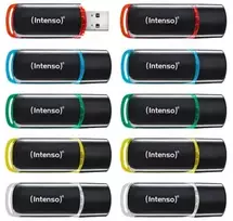 Pendrive Intenso Intenso 3511551 pamięć USB 4GB USB Typu-A 2.0 Juodas, Raudona, Žalias, Permatomas, Geltonas, Mėlyna