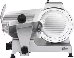 H.Koenig elektrinė pjaustyklė su reguliuojamu pjovimo storiu 0–12 mm, 25 cm nerūdijančio plieno peilis, MSX250