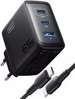 INIU USB kroviklis 65 W, 3 jungtys (2 x USB-C + 1x USB-A), greitas PD įkrovimas, GaN technologija