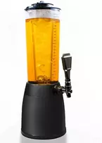 Gėrimų kolona su aušinimu, 4 l talpa, metalinė, juodos spalvos, 52 cm aukščio