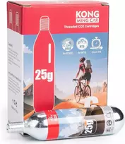 Dviejų dydžių CO2 kasetės su sriegiu, 16 g ir 25 g, dviračių padangų pripūtimo kasetės