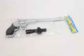Fh Toys Sidabrinis pistoletas su ilgu kapsule ir taikikliu 15866