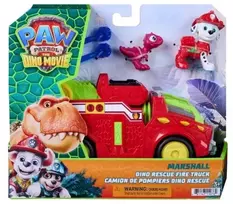 Spin Master Paw Patrol Filmas Dino Maršalas Važiuoklė Ugniagesių automobilis 20 cm + Figūros ir raketos