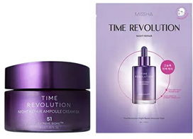„Missha Time Revolution Night Repair“ kreminės ir kaukės dviejų dalių dovanų rinkinys