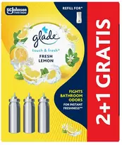 „Glade Touch & Fresh Fresh Lemon“ 2+1 oro gaiviklio papildymo rinkinys