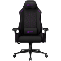 LORGAR CHA41, Ergonomic Gaming Chair Advanced, premium anti-stain fabric, Black/purple