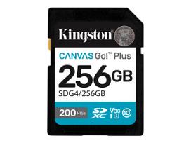 Kingston | Canvas Go! Plus | 256GB | SD | Flash memory class Class 10, UHS-I, U3, V30