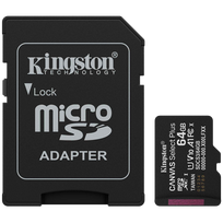 Kingston 64GB microSDXC Canvas Select Plus Gen3 100MB/s A1 Card + Adapter