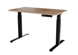 Cama MOON elektra reguliuojamas stalas, 121x67cm, 72.7–120.2cm, juodas rėmas, Wotan ąžuolo stalviršis