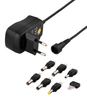 DELTACO universalus maitinimo šaltinis 100-240 V, 3-12 V, 600 mAh, 6 tips PSR-06A