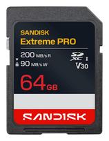 SanDisk Extreme PRO, SDXC atminties kortelė, 64GB, UHS-I, U3, V30, iki 200MB/s skaitymas