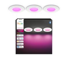Philips - 3 vnt. komplektas LED RGBW, reguliuojamo ryškumo vonios įleidžiami šviestuvai Hue SLIM LED/8,3W/230V IP44