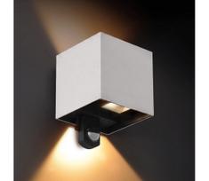 Brilagi - LED lauko sieninis šviestuvas su jutikliu CUBE LED/6W/230V pilkas IP65