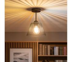 Brilagi - LED prigludęs lubų šviestuvas CERIA WIRE 1xE27/60W/230V skersmuo 21 cm juodas