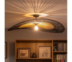 Brilagi - LED prigludęs lubinis šviestuvas CERIA BOHO 1xE27/60W/230V Ø 100 cm juoda/ruda