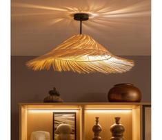 Brilagi - LED prie lubų montuojama liustra CERIA BOHO 1xE27/60W/230V skersm. 70 cm juoda/kreminė