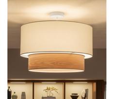 BRILAGI - LED prigludusi liustra CERIA 1xE27/60W/230V skersm. 50 cm balta/smėlinė