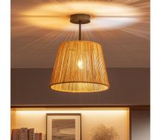 BRILAGI - LED paviršinė liustra CERIA BOHO 1xE27/60W/230V skersmuo 28 cm juoda/ruda