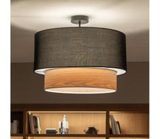 BRILAGI - LED lubinis šviestuvas CERIA 1xE27/60W/230V skersmuo 50 cm juoda/smėlio spalvos