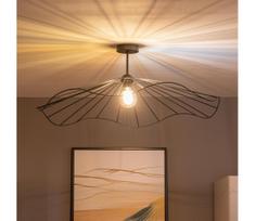 Brilagi - LED prigludusi liustra CERIA WIRE 1x E27/60W/230V, skersmuo 80 cm, juoda