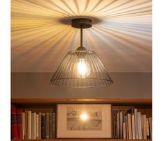 Brilagi - LED paviršinis šviestuvas CERIA WIRE 1xE27/60W/230V skersmuo 30 cm juodas