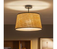 Brilagi - LED paviršinis lubų šviestuvas CERIA 1xE27/60W/230V skersmuo 35 cm juoda/smėlio spalvos