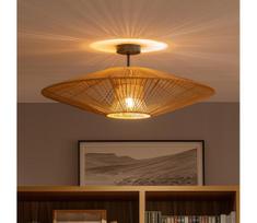 Brilagi - LED paviršinis lubinis šviestuvas CERIA BOHO 1xE27/60W/230V, skersmuo 70 cm, juoda/ruda
