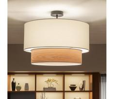 BRILAGI - LED paviršinis šviestuvas CERIA 1xE27/60W/230V Ø 50 cm juoda/balta/smėlinė