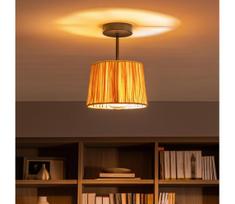 Brilagi - LED paviršinis šviestuvas CERIA BOHO 1xE27/60W/230V skersmuo 20 cm juoda/rafija