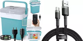 „Peme Essential 32 Cool Mint“ kelioninis šaldytuvas + USB laidas