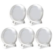 Coin Display Case Coin Protection Box Medal Box Round 5pcs without inner pad