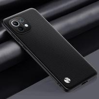 Luxury PU Leather Case For Xiaomi Mi 11 Lite 5G NE Back Cover Silicone Full Protection Phone Case For Xiaomi 11 Lite 11Lite For Xiaomi 11 Lite matinė juoda spalva