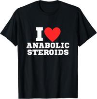 Aš Myliu Tren Anaboliniai Steroidai Juokingi sporto salės Marškinėliai Unisex Marškinėliai M