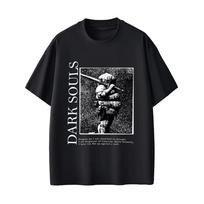 Game Dark Souls Siegmeyer of Catarina Graphic T-shirt Men Women 90s Gothic Rock T-shirts Men's Punk O-collar T Shirts Streetw... S įvairiaspalvis