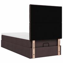 Ottoman Bed with Mattress Taupe 120x200 cm Fabric