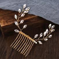 Handmade Bridal Hair Comb Sparkling Rhinestones Elegant Wedding Headpieces for Bride and Bridesmaids Hair Jewelry Ornaments