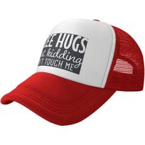 Free Hugs Just Kidding Dont Touch Me Trucker Hat Polyester Mesh Adjustable Baseball Cap Adult Casual XS（old）