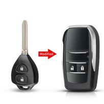 S Modified Flip Remote Car Key Shell Case Cover Holder Fit For Toyota Corolla Rav4 Hilux 2005-2014 Fob 2 3 4 Buttons